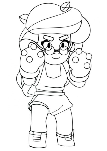 Dibujo para Colorear Rosa Brawl Stars