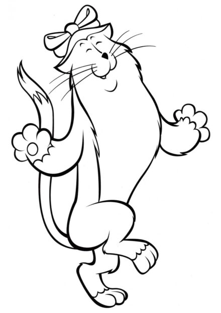 Dibujo para Colorear: Gato de la Casera