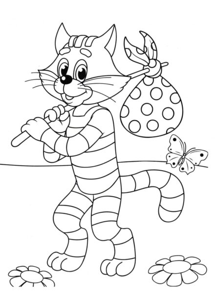 Dibujo para Colorear: Gato Matroskin