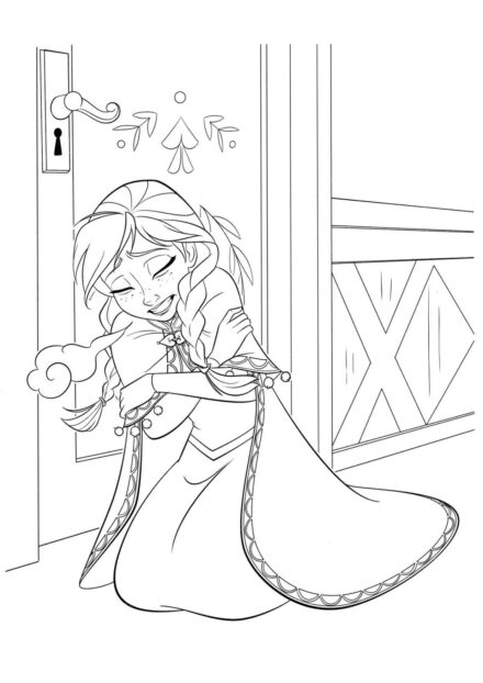 Dibujo para Colorear de Anna de Frozen