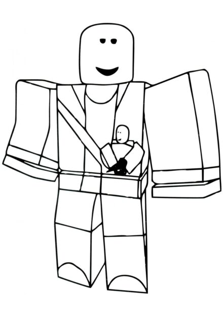 Dibujo para Colorear: Jugador de Roblox