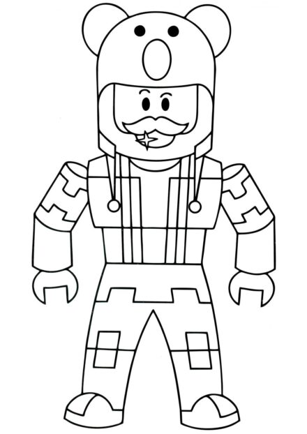 Dibujo para Colorear: Personaje Sinknuddles de Roblox