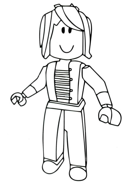 Dibujo para Colorear: Noob de Roblox