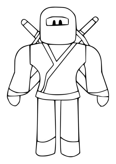 Dibujo para Colorear: Samurai de Roblox