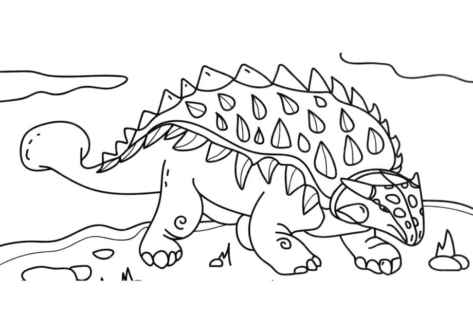 Dibujo para Colorear de Ankylosaurus