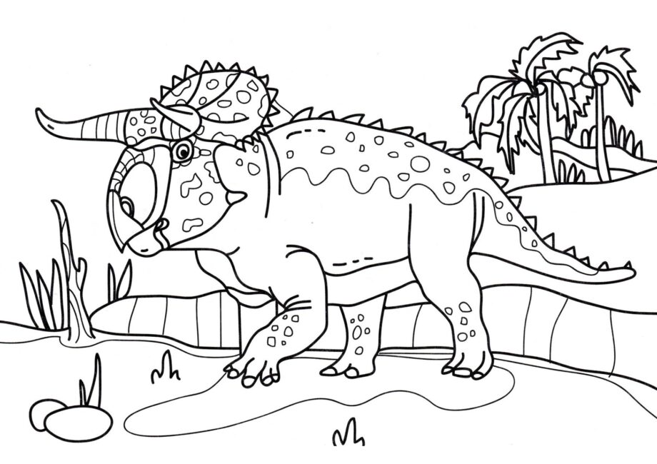 Dibujo para Colorear de Nasutoceratops