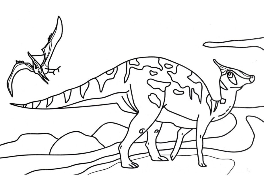 Dibujo para Colorear de Saurolophus